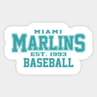 Marlins Miami Baseball Sticker